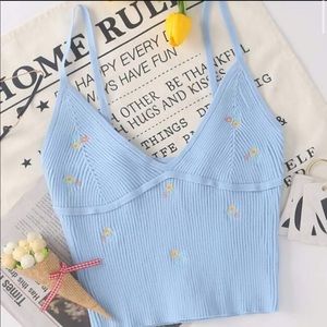 Blue thick tank top